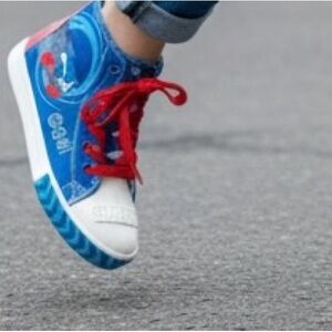 Sonic NIKELODEON  BOYS  Kids High-Top Sneakers - Blue and Red NWOT